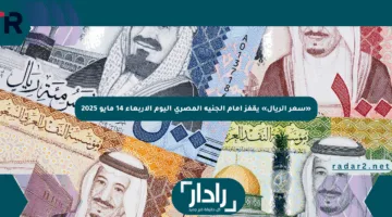 «سعر الريال» يقفز أمام الجنيه المصري اليوم الأربعاء 14 مايو 2025
